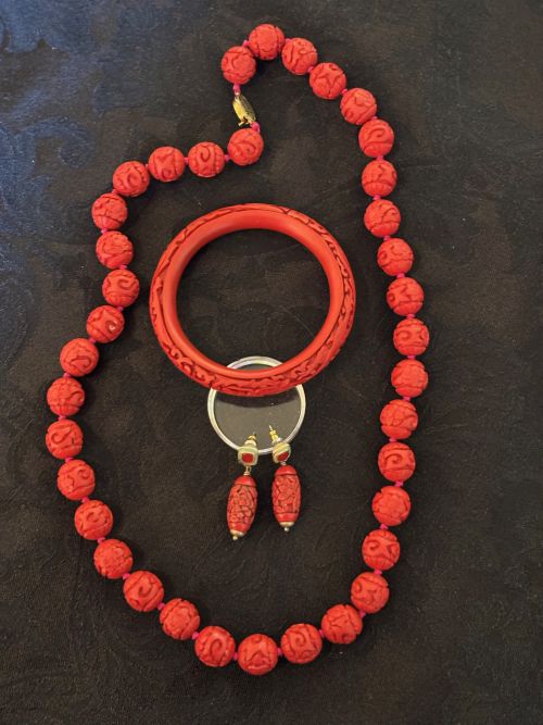 Photo of red beaded necklace